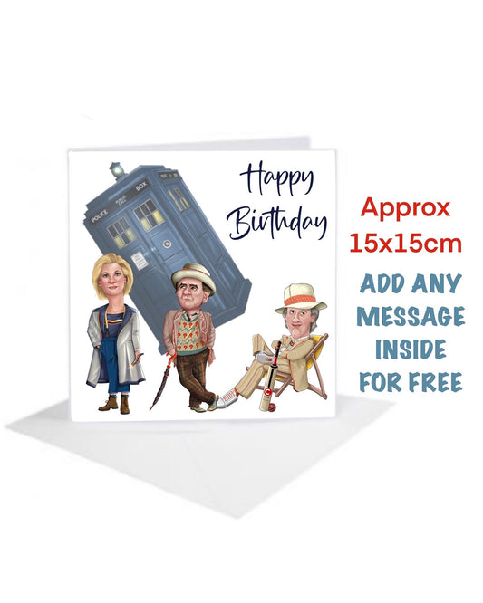 Dr Who Birthday day Cards #caricawho the time lords #drwho