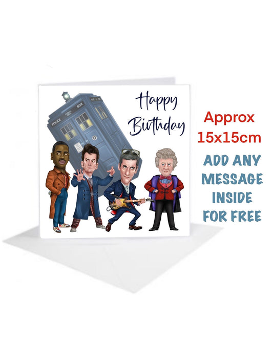 Dr Who Birthday day Cards #caricawho the time lords #drwho