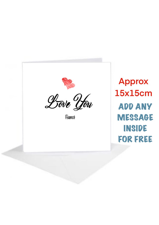 Love You Fiancé Cards-Cards