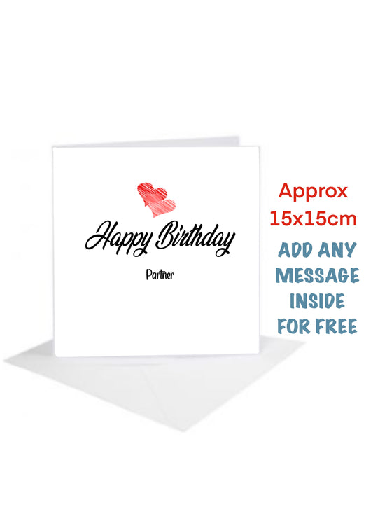 Happy Birthday Partner Cards-Cards