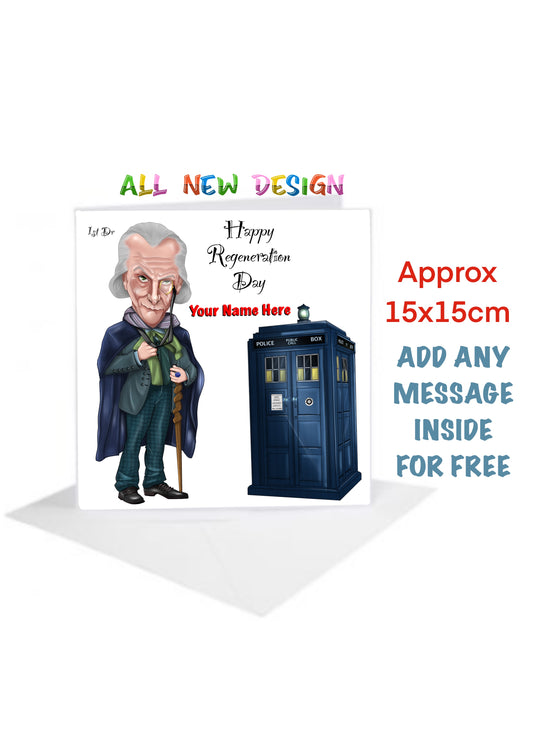 Dr Who Birthday Regeneration day Cards-Cards #carica-who the time lord