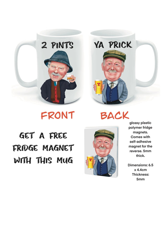 Still Game Mugs-Mugs Jack and Victor 2 pints ya prick