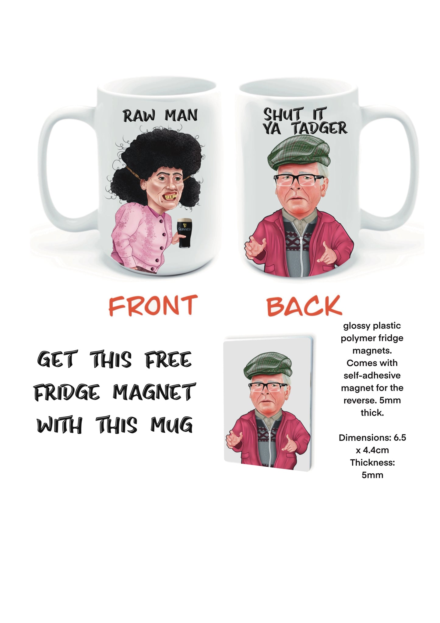 Still Game Mugs-Mugs Edith And Winston Shut It Tadger