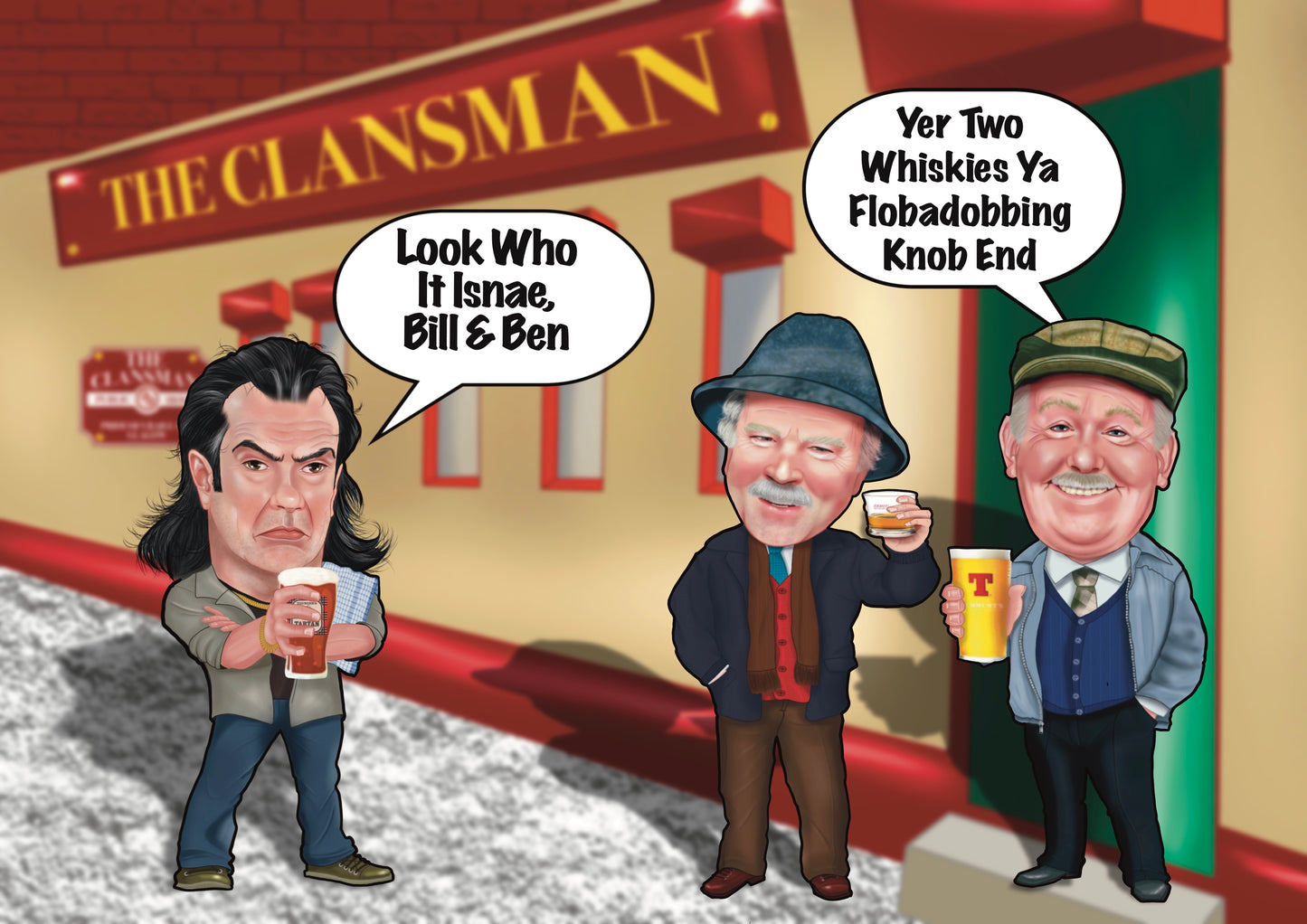 still game inspired A4 prints auld pals jack and victor Winston boabby NEW LINE