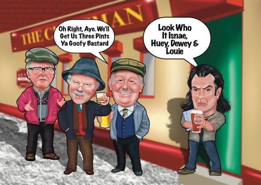 still game inspired A4 prints auld pals jack and victor Winston boabby NEW LINE