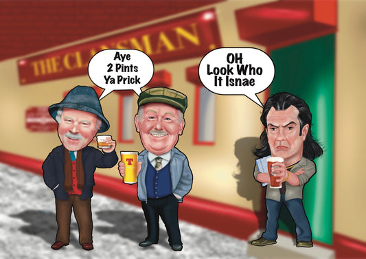 still game inspired A4 prints auld pals jack and victor Winston boabby NEW LINE