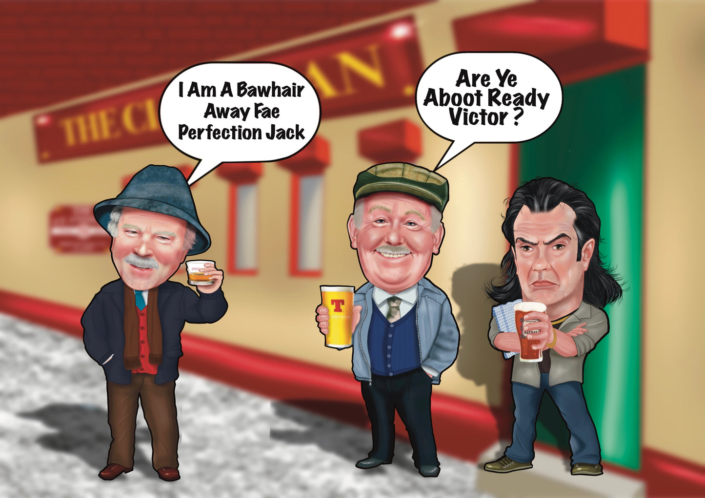 still game inspired A4 prints auld pals jack and victor Winston boabby NEW LINE