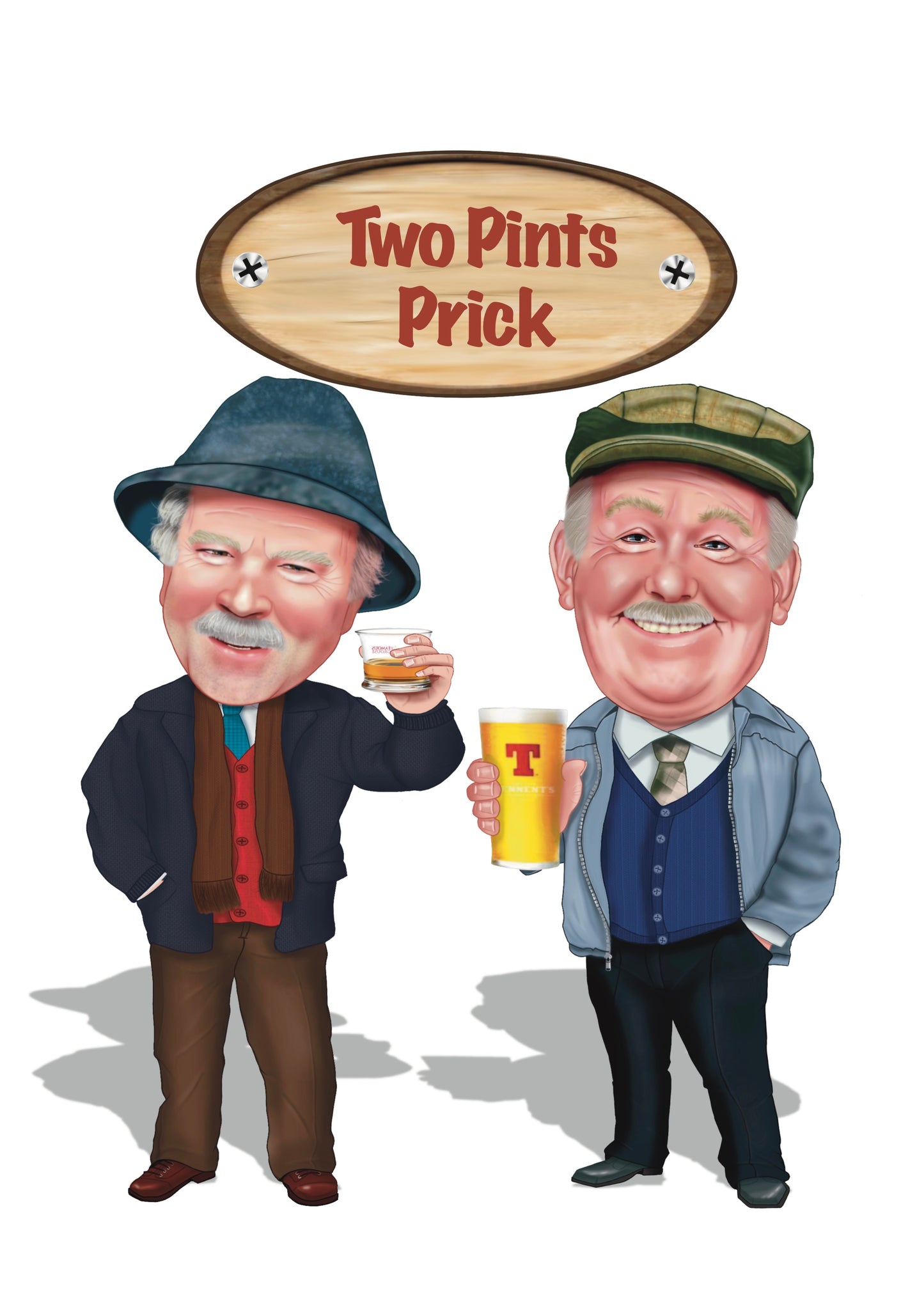 still game inspired A4 prints auld pals jack and victor