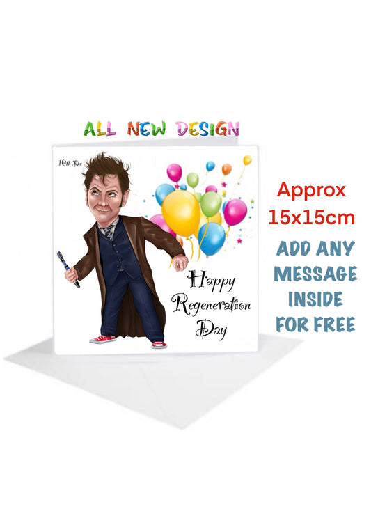 Dr Who Birthday Regeneration day Cards-Cards #carica-who the time lords