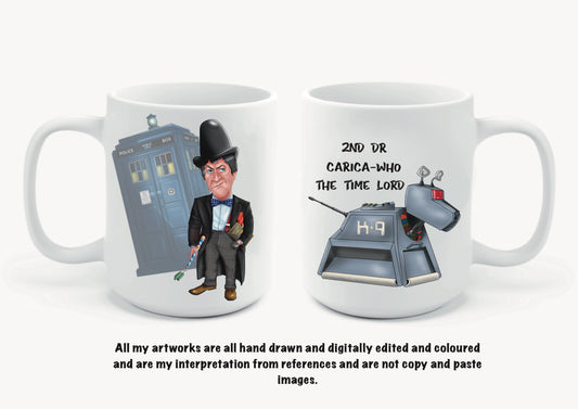 2nd dr Who inspired mugs-mugs #carica-who The Time Lord