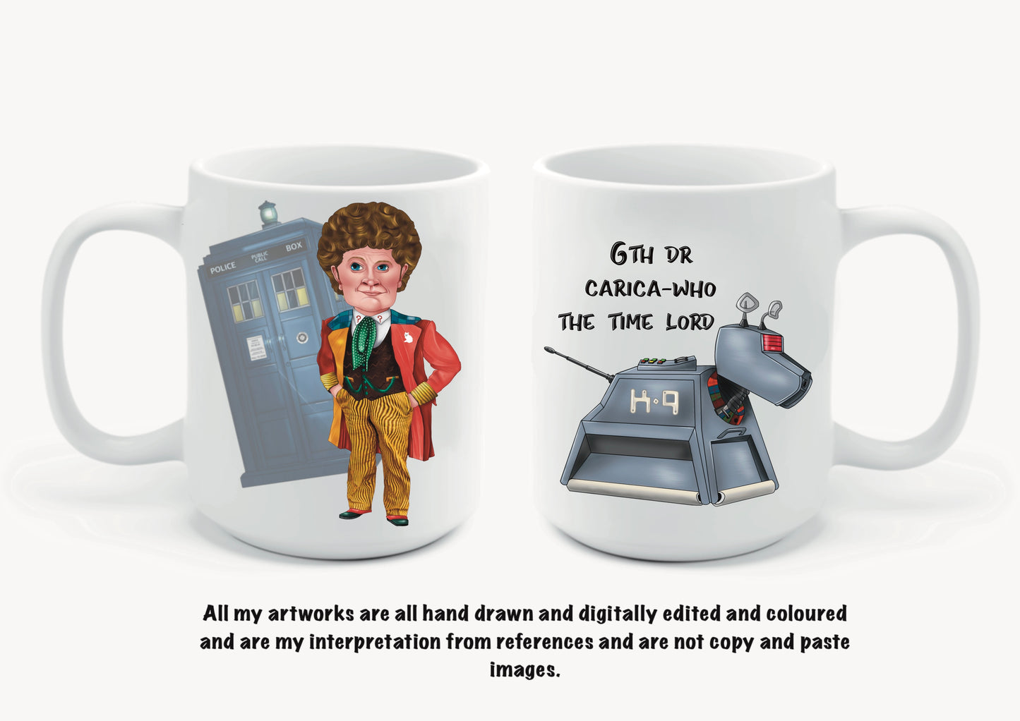 6th dr Who inspired mugs-mugs David Tennant carica-who