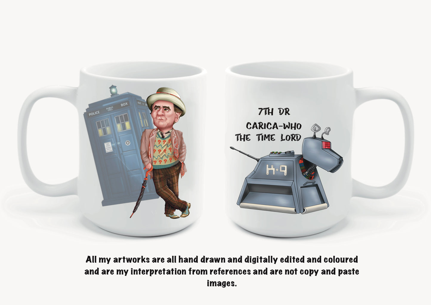 7th dr Who inspired mugs-mugs David Tennant carica-who