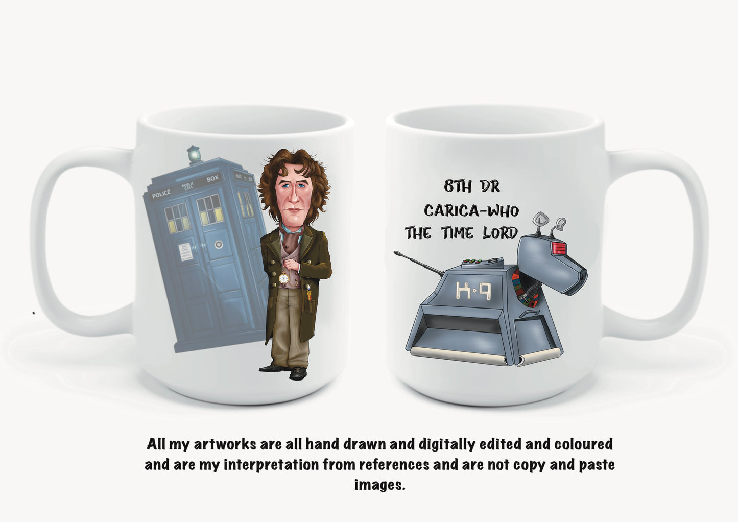 7th dr Who inspired mugs-mugs David Tennant carica-who (Copy) (Copy)