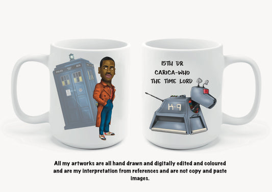 15th dr Who inspired mugs-mugs #carica-who The Time Lord