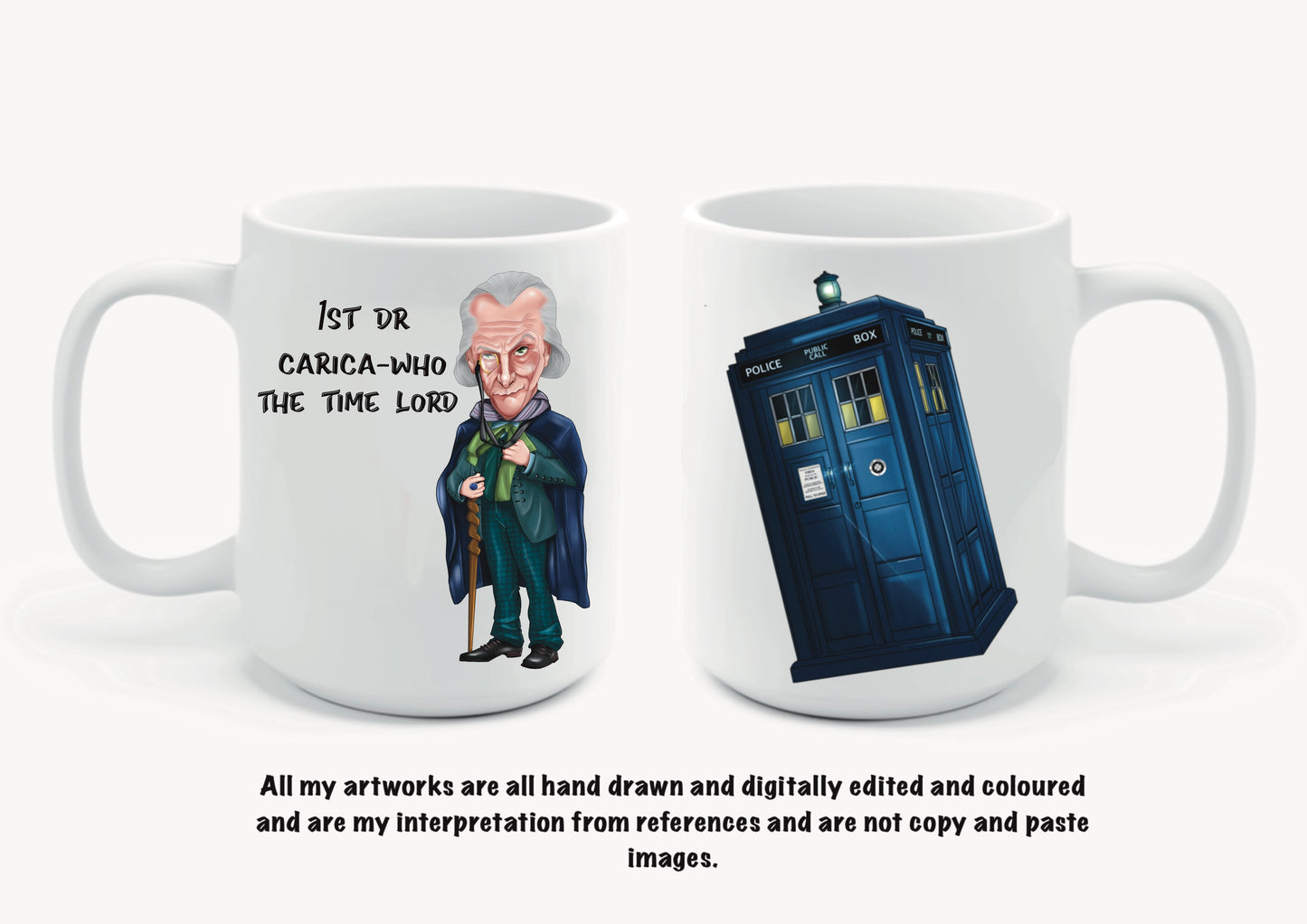 10th dr Who inspired mugs-mugs David Tennant carica-who (Copy)