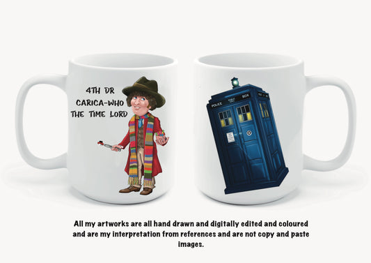 4th Dr Who inspired mugs-mugs carica-who the time lords