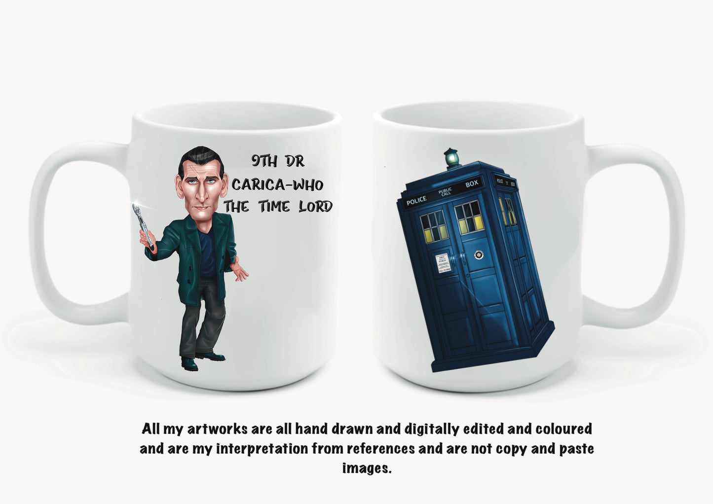 10th dr Who inspired mugs-mugs David Tennant carica-who (Copy)