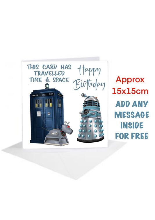 Dr Who inspired Birthday day Cards-Cards #carica-who the time lord