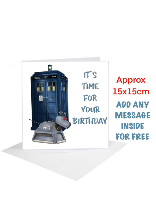 Dr Who inspired Birthday day Cards-Cards #carica-who the time lords