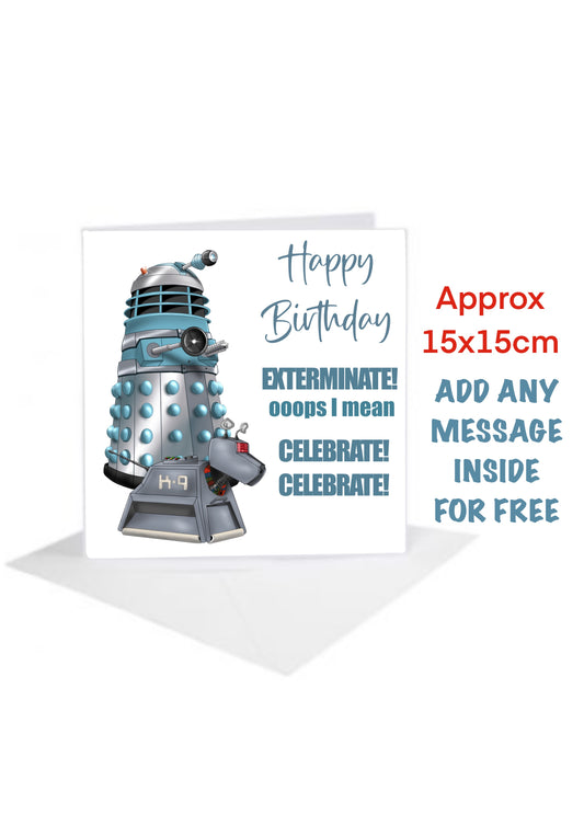 Dr Who inspired Birthday day Cards-Cards #carica-who the time lords