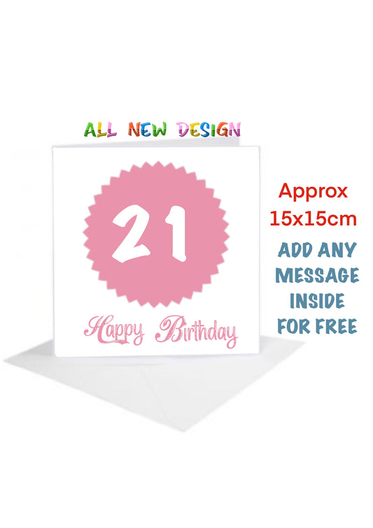 Age Birthday Cards-Cards 18 in pink