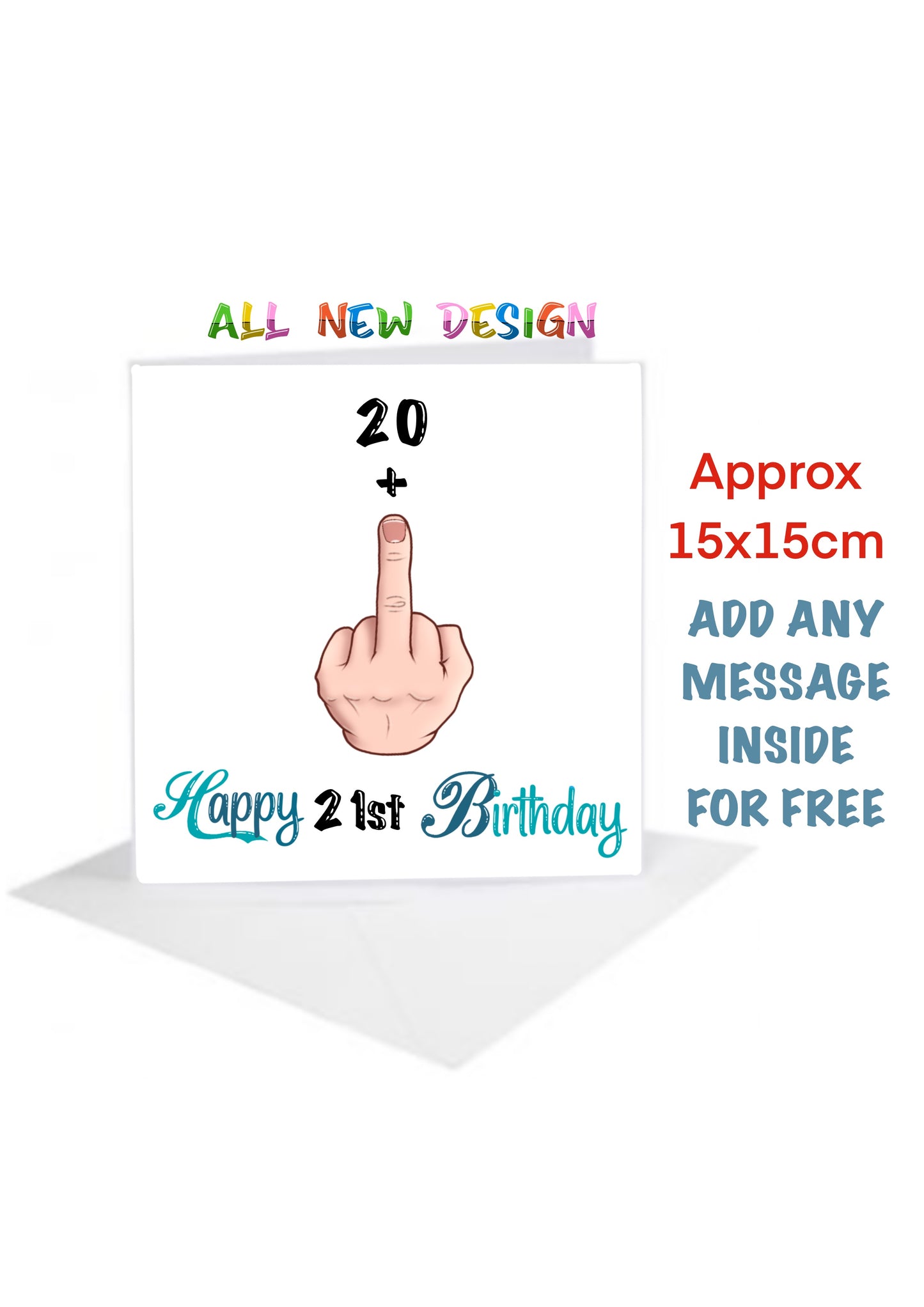 Age Birthday Cards-Cards 21st middle finger cards cheeky and funny