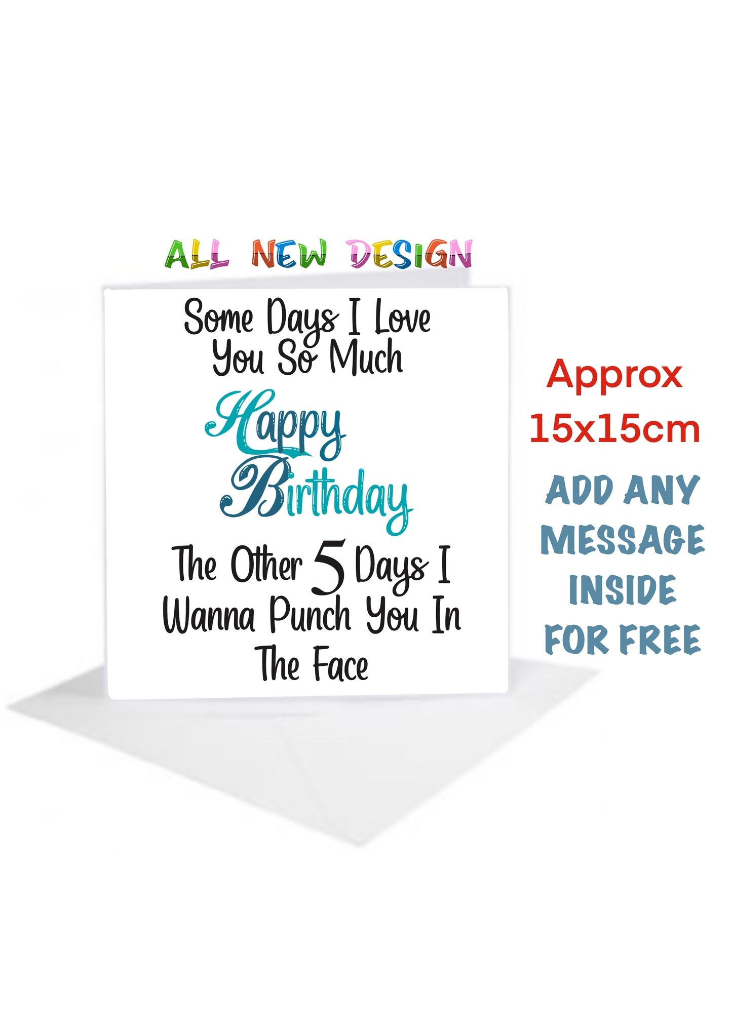 Birthday Cards-Cards sarcastic card about love