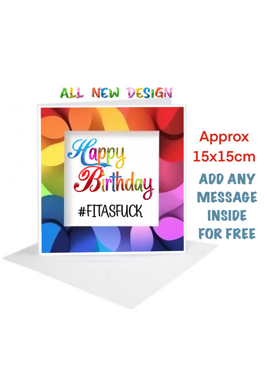 Birthday Cards- Cards sarcastic #fitasfuck cards