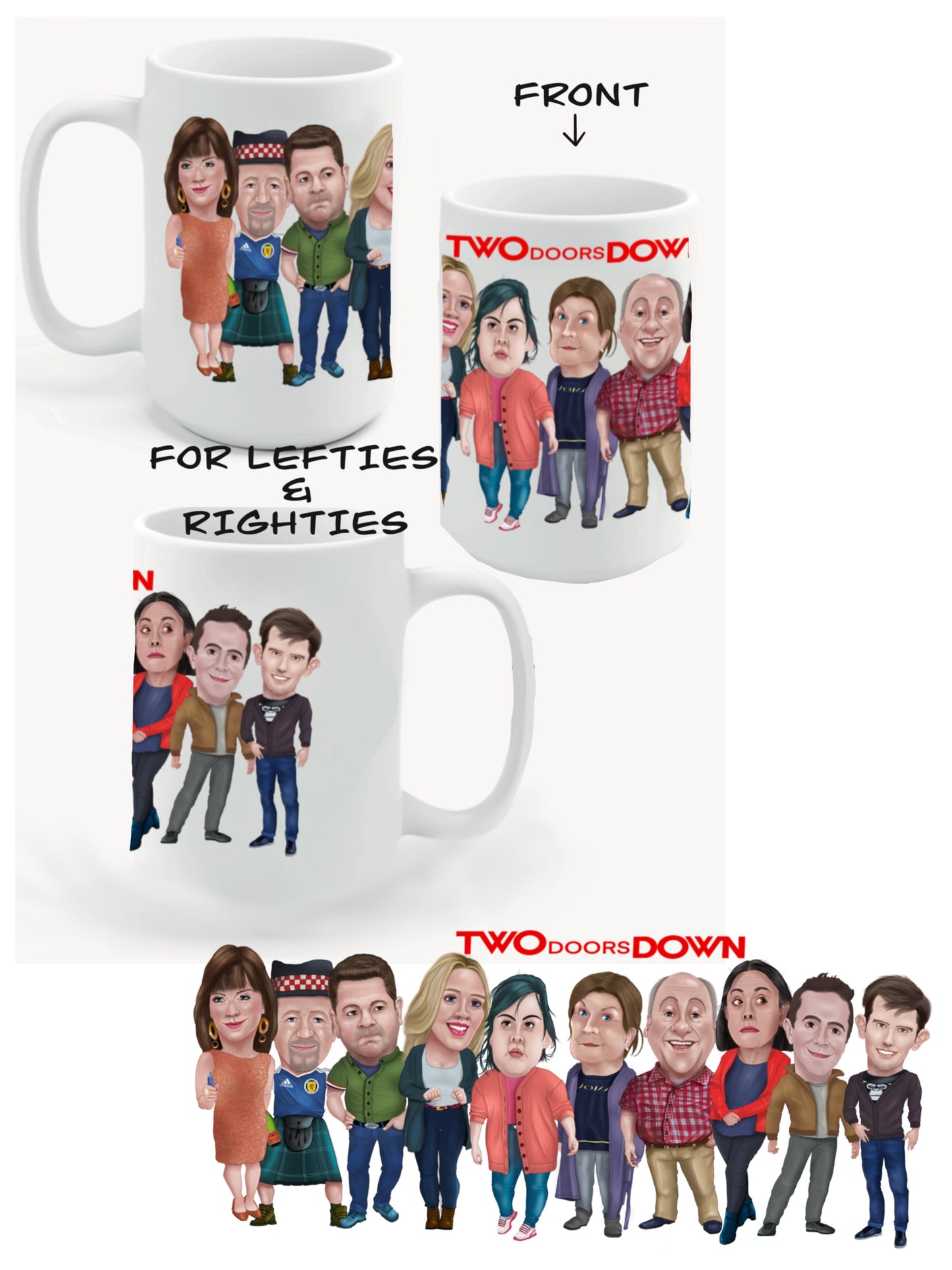 Two doors down inspired 10oz mugs-mugs mug wrap