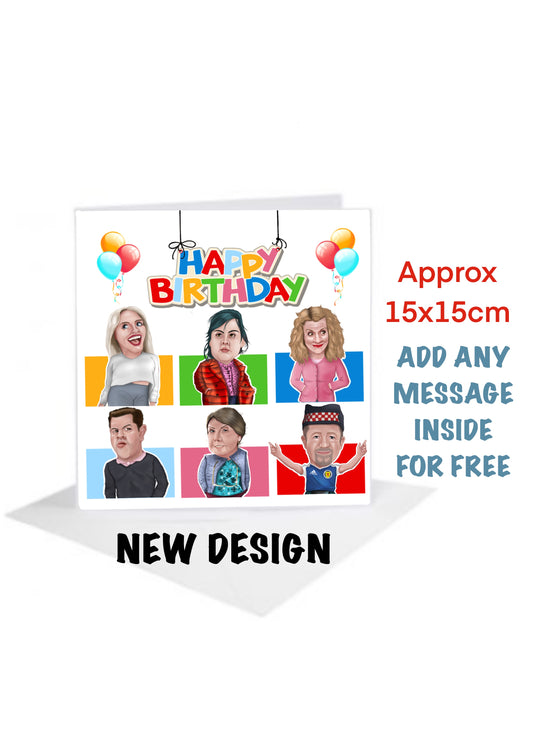 Comedy Two Doors Down Birthday Cards-Cards