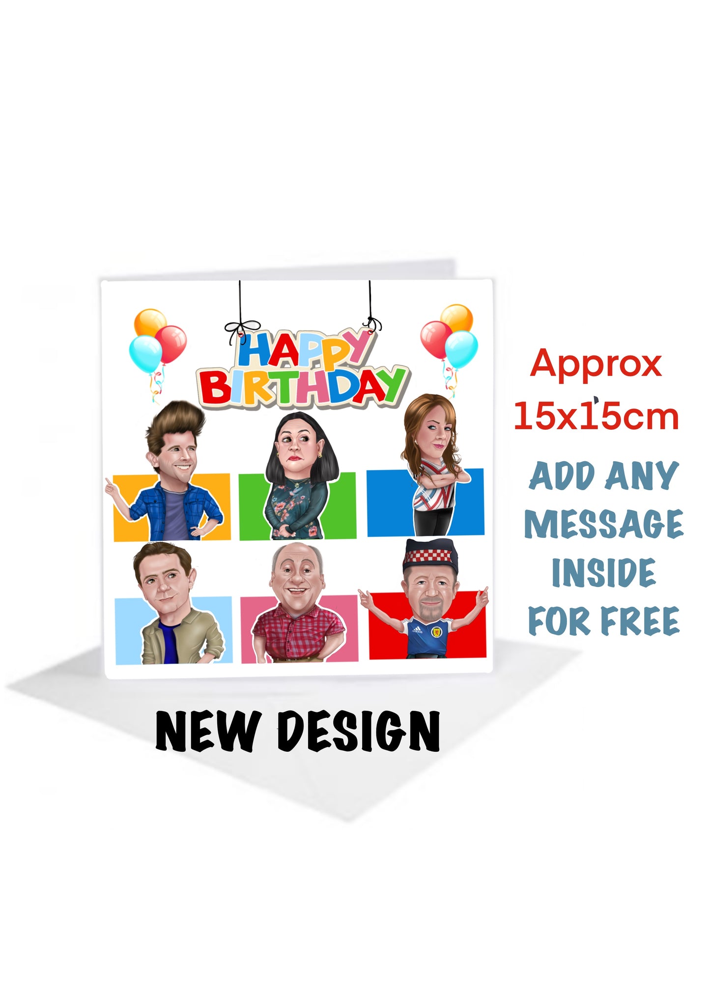 Comedy Two Doors Down Birthday Cards-Cards