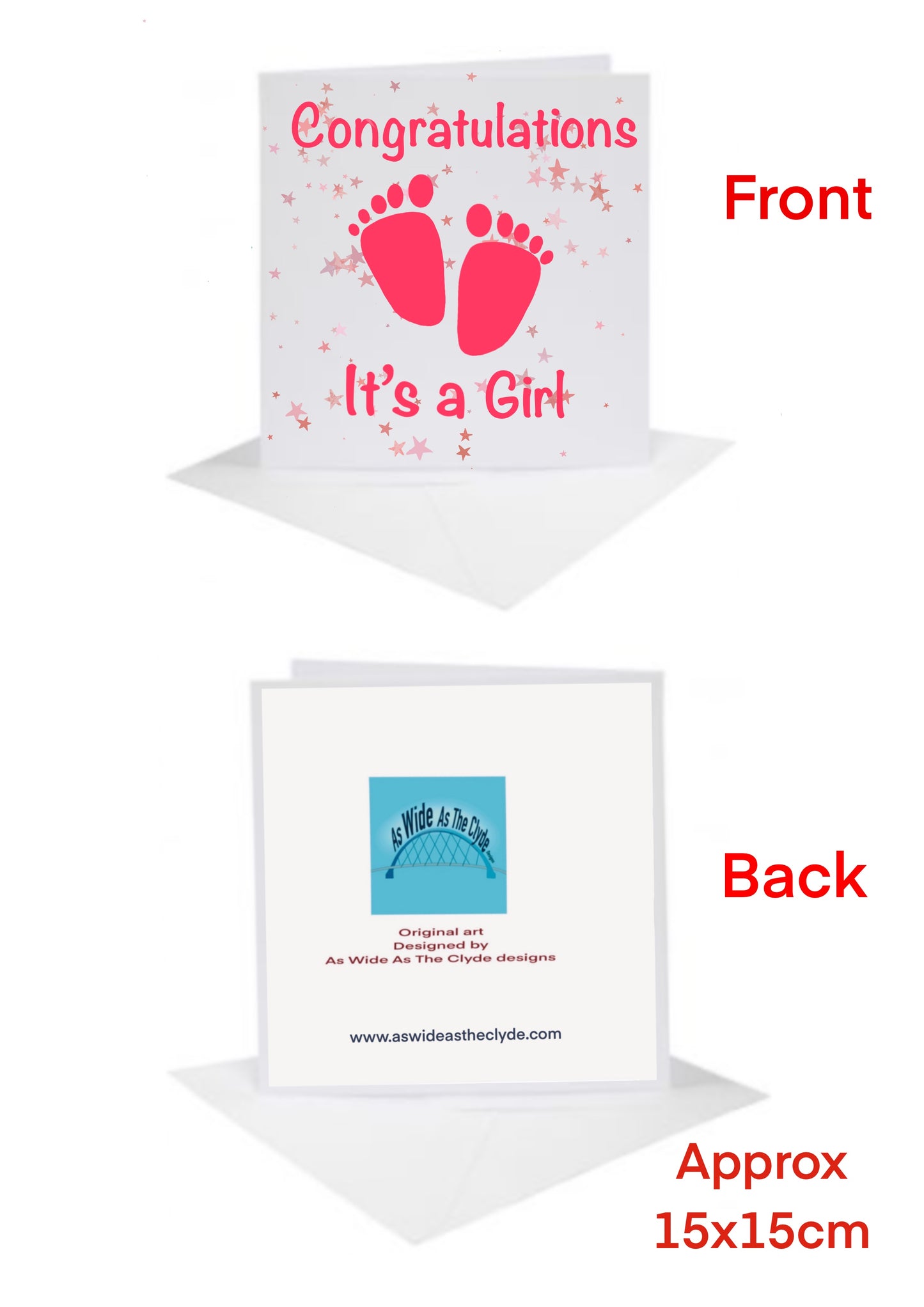 Congratulations it’s a girl Cards-Cards BABY ITEMS