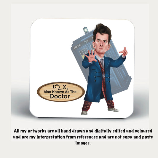 Dr Who inspired coasters carica-who the time lords #davidtennant