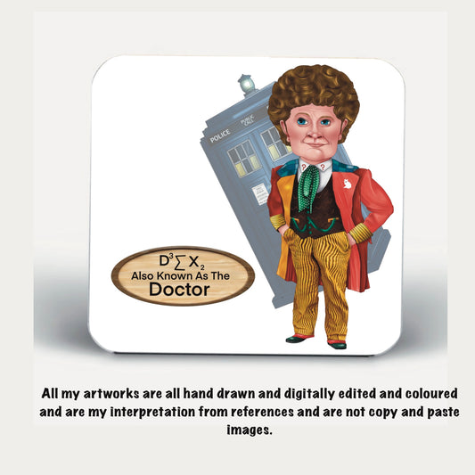 Dr Who inspired coasters carica-who the time lords