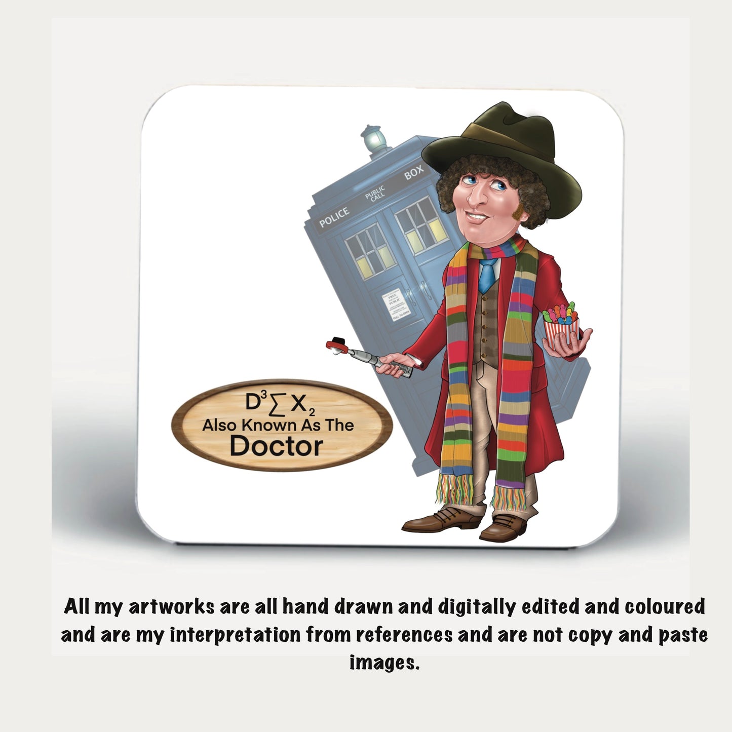 Dr Who inspired coasters carica-who the time lords