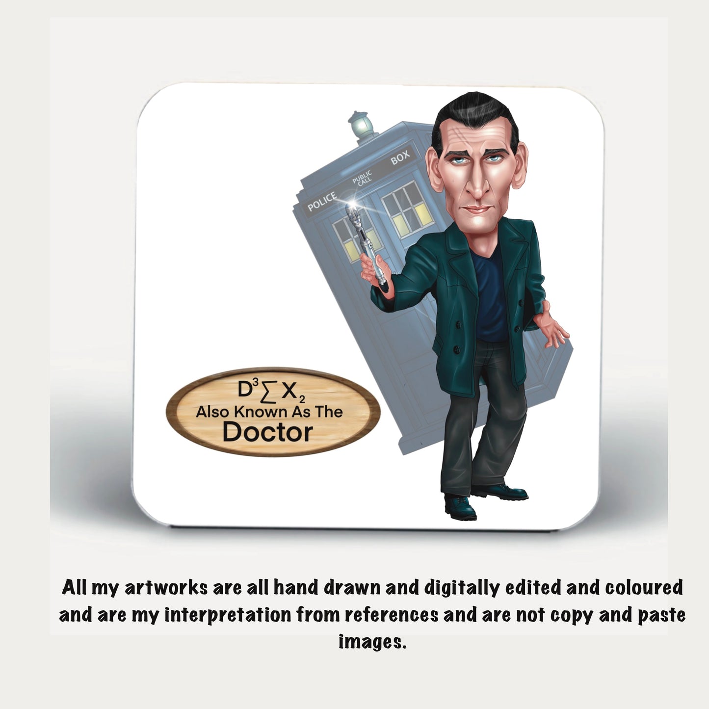 Dr Who inspired coasters carica-who the time lords