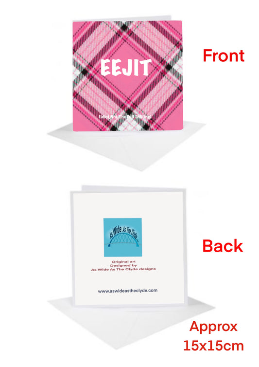 Scottish Slang Cards-Cards Eejit Tartan Glesga