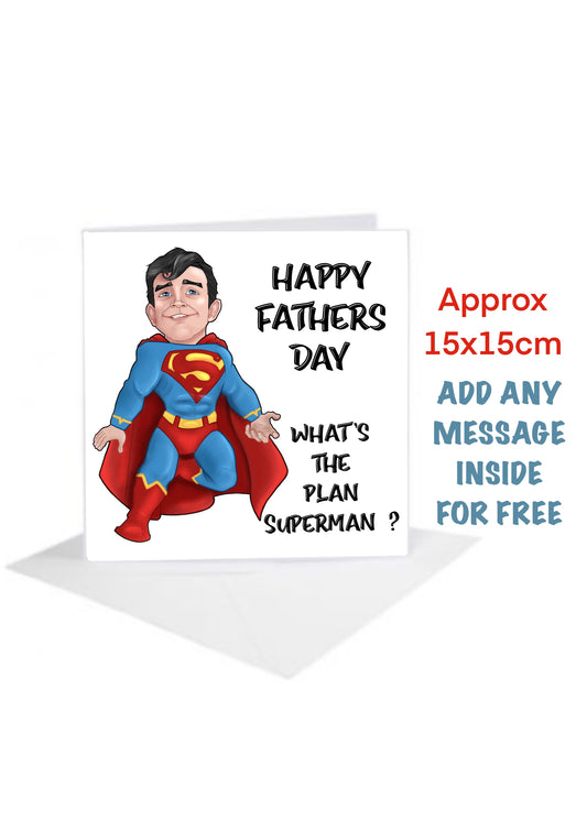 Happy Fathers Day Cards what’s the plan superman