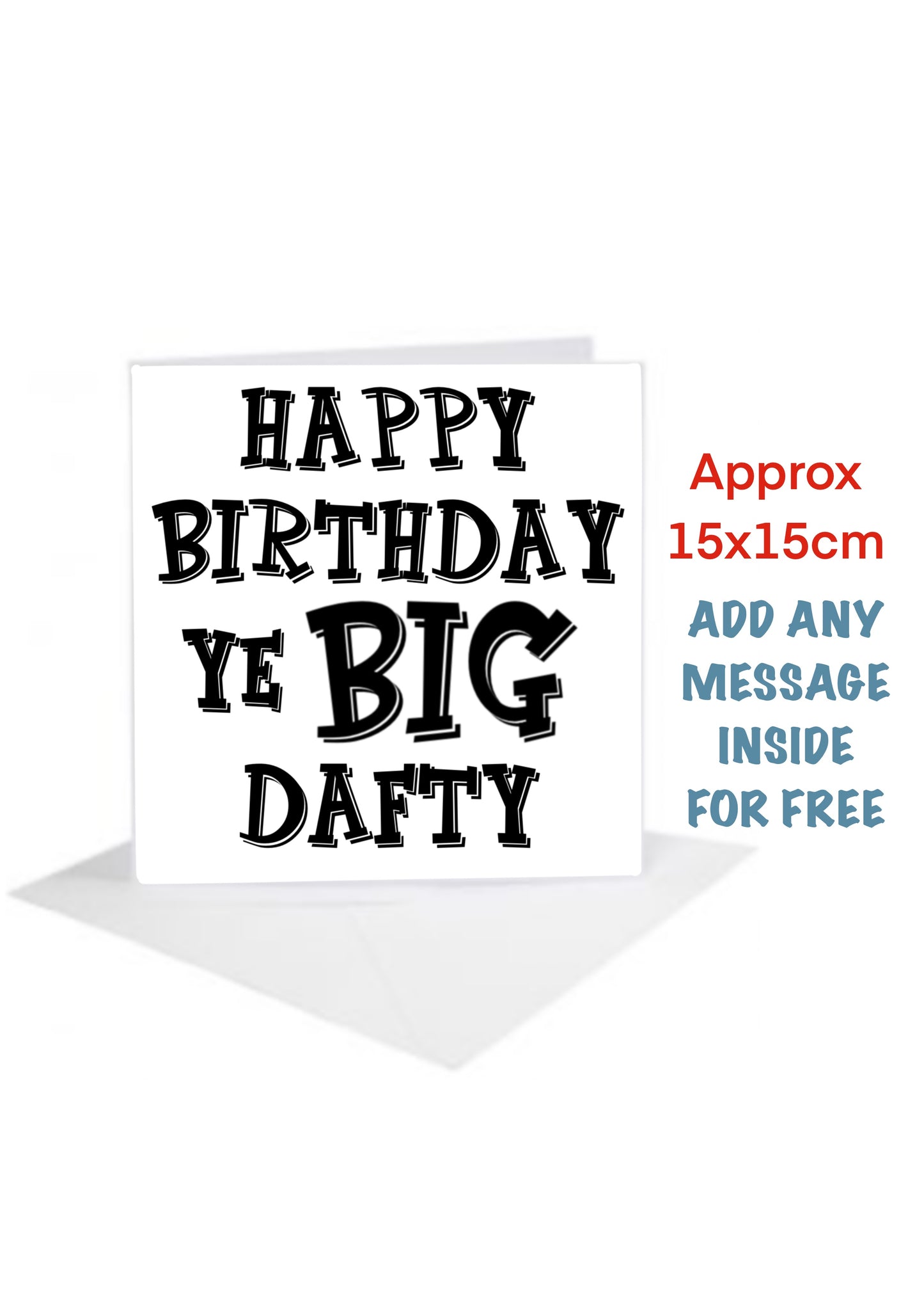 Birthday Cards Scottish slang ye BIG dafty