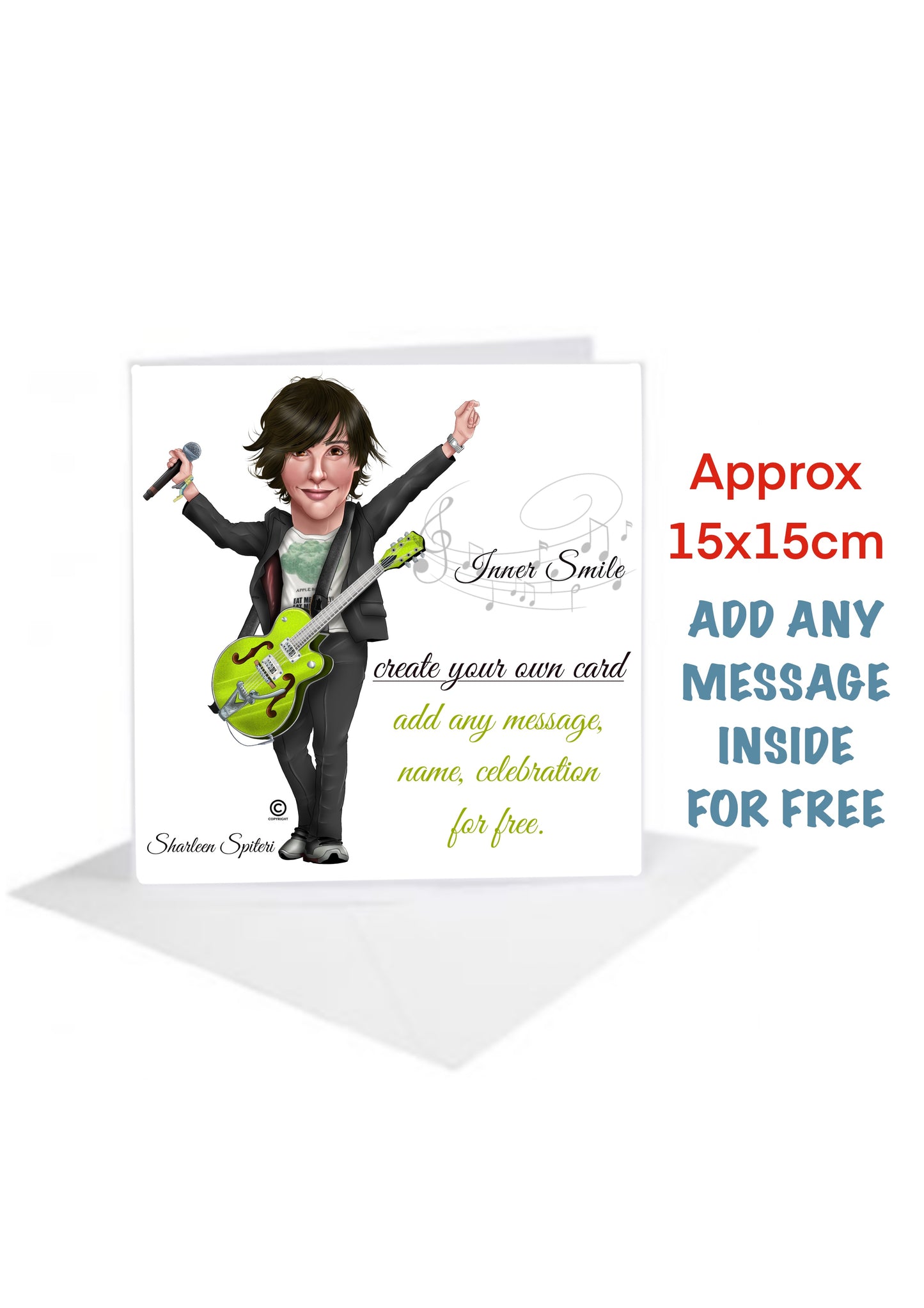 Sharleen Spiteri Celebration Cards Create Your Own song Inner Smile