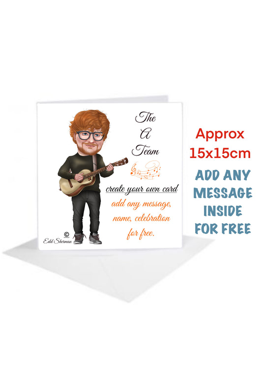 Edd Sheeran Celebration Cards Create Your own and your favourite song  The A Team