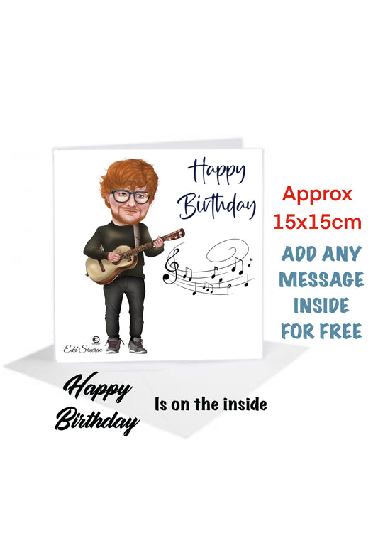 Edd Sheeran Celebration Cards Create Your Own happy birthday card