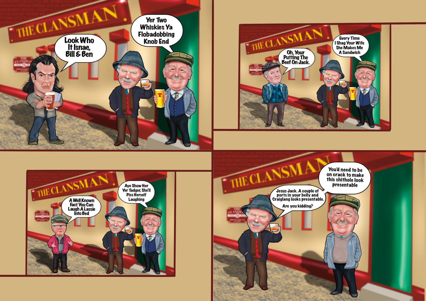 Still Game A4 Prints-Prints Auld Pals comical phrases and comments