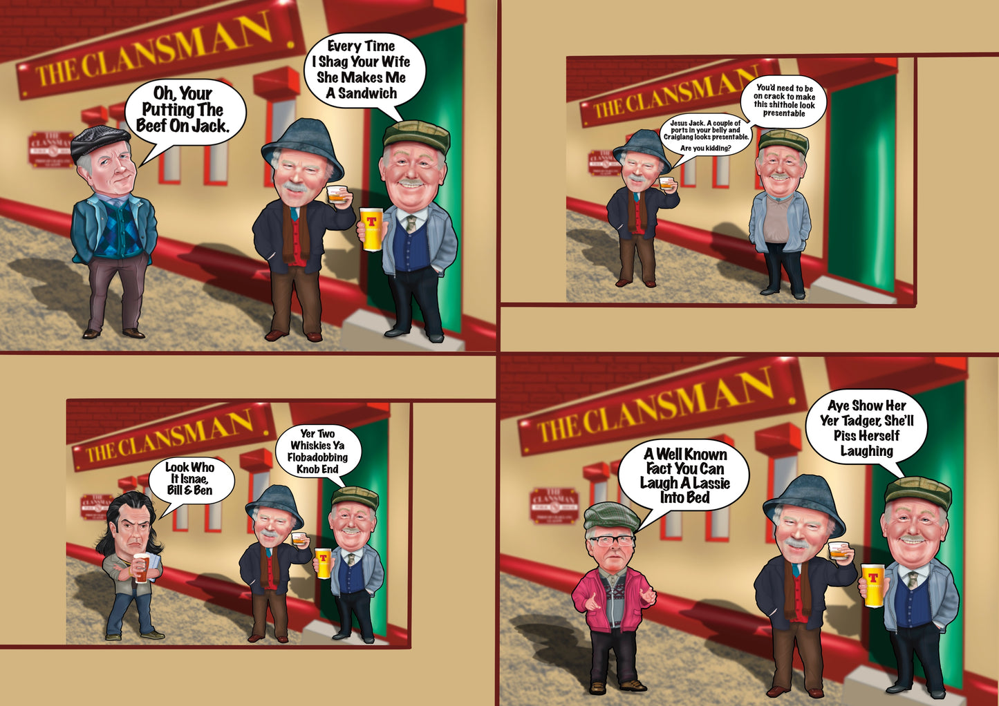 Still Game A4 Prints-Prints Auld Pals comical phrases and comments