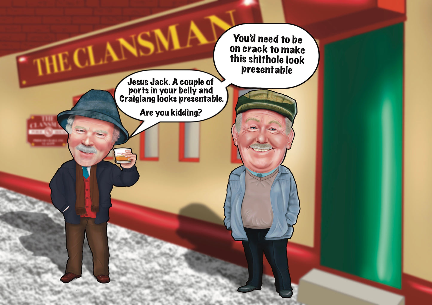 Still Game A4 Prints-Prints Auld Pals comical phrases and comments