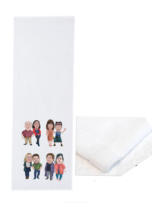 Two Doors Down Sports Towels -Sports Towels #tdd #aswideastheclyde Eric Beth Christine Sophie Cathy Colin