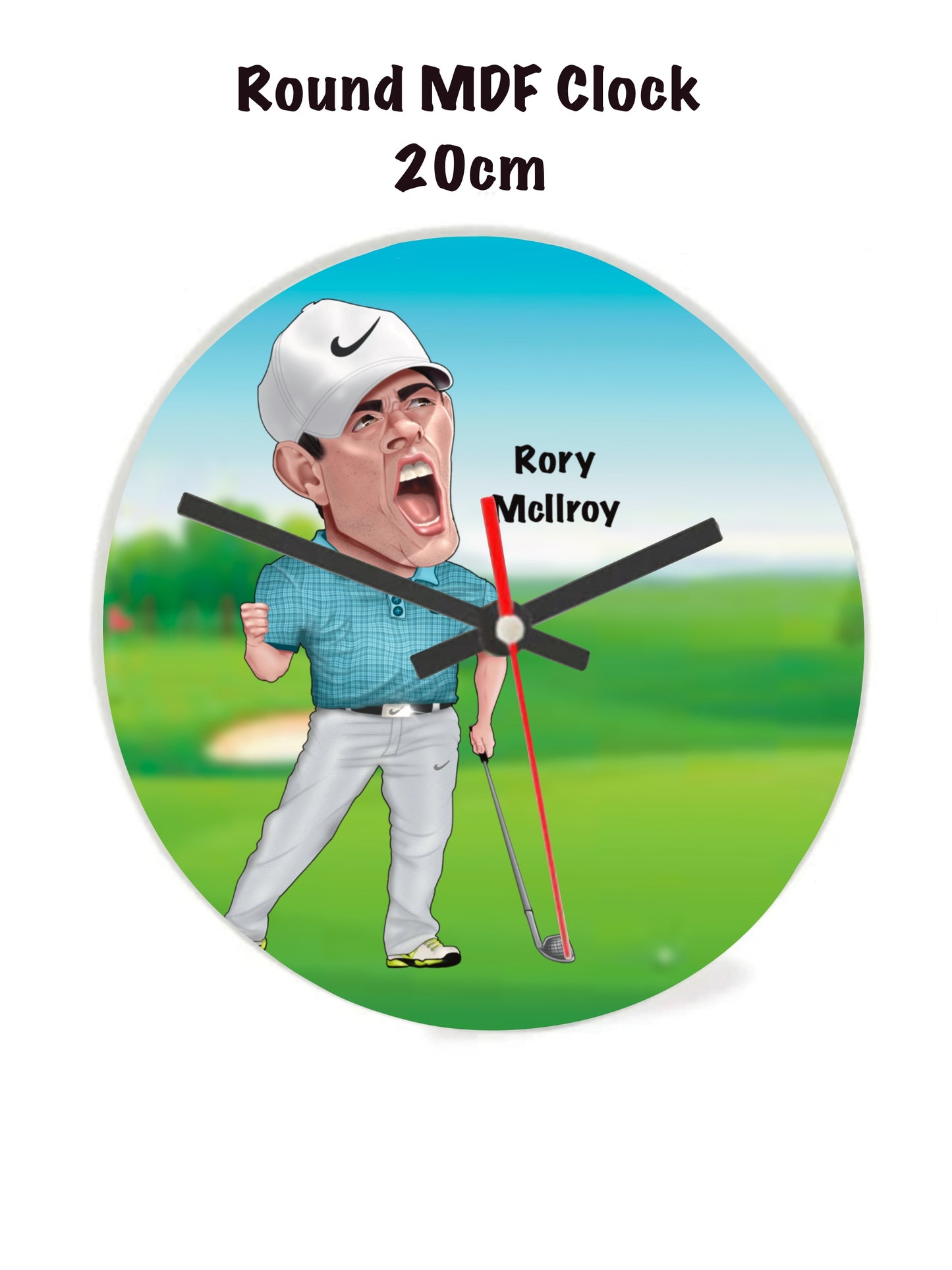 Golf’s Rory McIlroy Clock-Clocks #caricatures