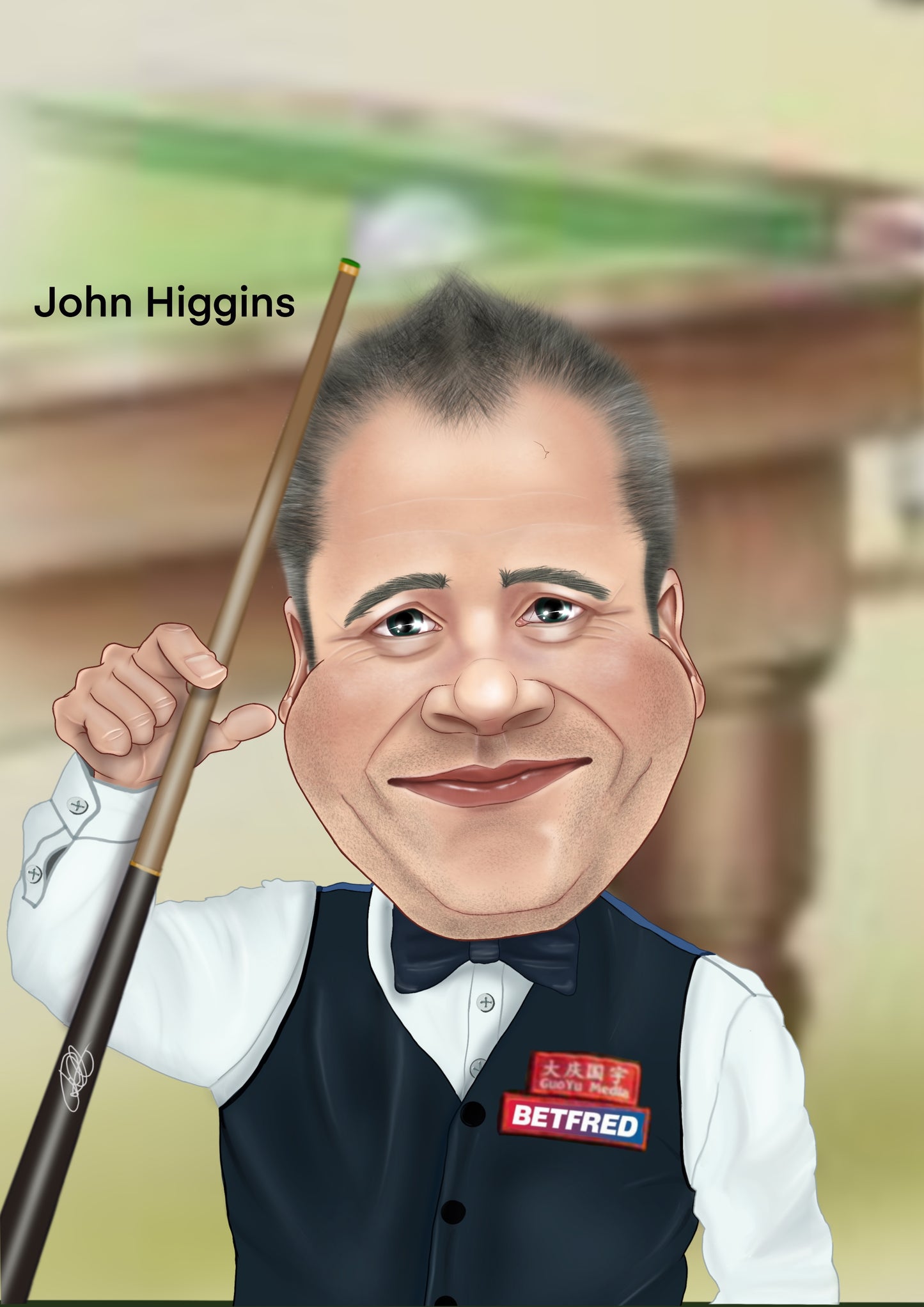 A4 snooker John Higgins Prints-Prints