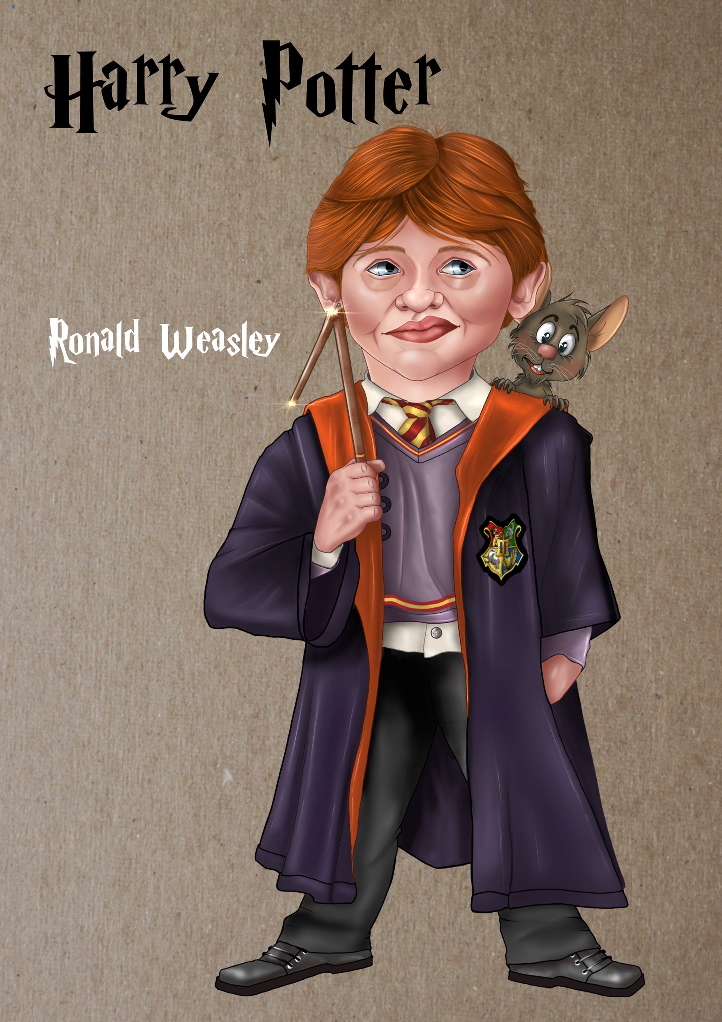 Harry Potter inspired A4 prints Ronald Weasley