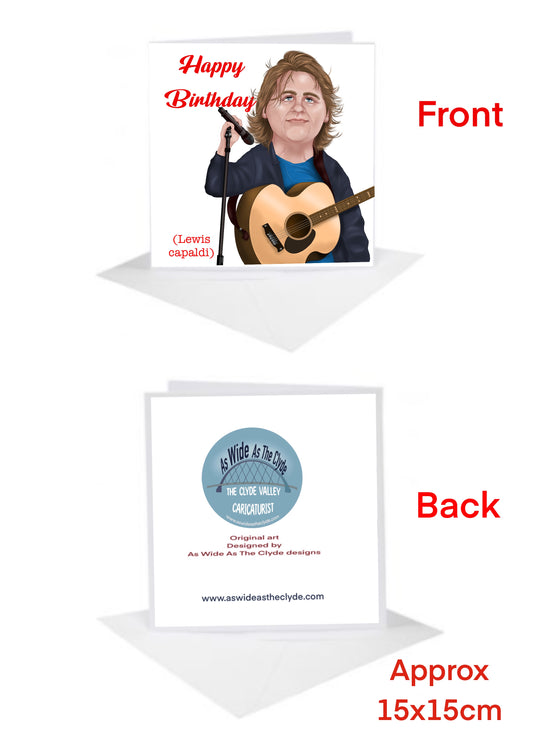 Lewis Capaldi Scottish Birthday Cards-Cards